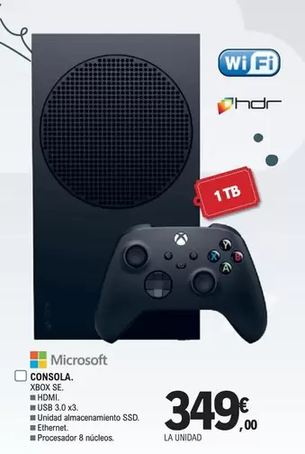 Oferta de Microsoft - Consola Xbox Se por 349€ en E.Leclerc