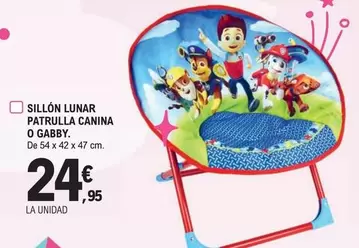 Oferta de Patrulla Canina - Sillon Lunar  O Gabby por 24,95€ en E.Leclerc