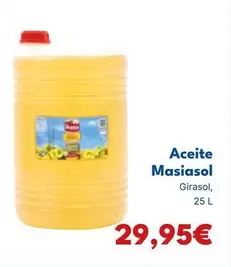 Oferta de Masíasol - Aceite por 29,95€ en Cash Unide