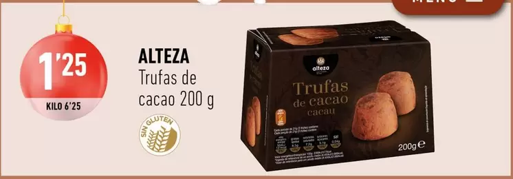 Oferta de Alteza - Trufas De Cacao por 1,25€ en Supermercados Deza