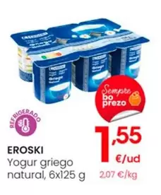 Oferta de Eroski - Yogur Griego Natural por 1,55€ en Eroski