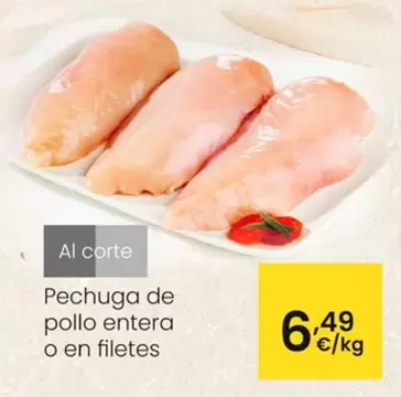 Oferta de Pechuga De Pollo Entera O En Filetes por 6,49€ en Eroski