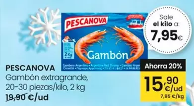 Oferta de Pescanova - Gambón Extragrande por 15,9€ en Eroski