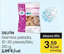 Oferta de Delfín - Gamba Pelada por 3,59€ en Eroski