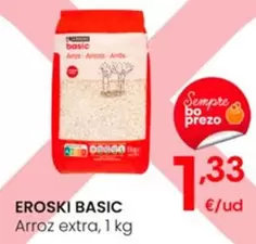 Oferta de Eroski Basic - Arroz Extra por 1,33€ en Eroski