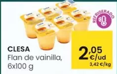 Oferta de Clesa - Flan De Vainilla por 2,05€ en Eroski