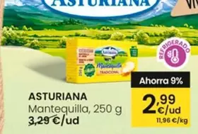 Oferta de Asturiana - Mantequilla por 2,99€ en Eroski