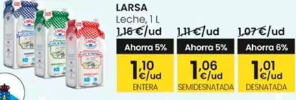 Oferta de Larsa - Leche por 1,01€ en Eroski