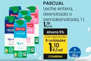 Oferta de Pascual - Leche Entera por 1,16€ en Eroski