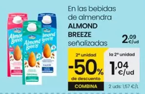 Oferta de Almond Breeze - En Las Bebidas De Almendra por 2,09€ en Eroski