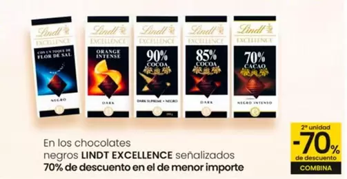 Oferta de Lindt - En Los Chocolates Negros Señalizados en Eroski