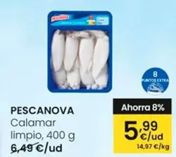 Oferta de Pescanova - Calamar Limpio por 5,99€ en Eroski