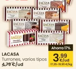 Oferta de Lacasa - Turrones por 3,99€ en Eroski