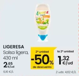 Oferta de Ligeresa - Salsa Ligera por 2,65€ en Eroski