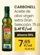 Oferta de Carbonell - Aceite De Oliva Virgen Extra Gran Seleccion por 7,65€ en Eroski