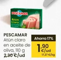 Oferta de Pescamar - Atun Claro En Aceite De Oliva por 1,9€ en Eroski