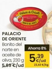 Oferta de Palacio de Oriente - Bonito Del Norte En Aceite De Oliva por 5,39€ en Eroski