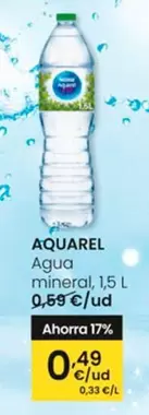 Oferta de Aquarel - Agua Mineral por 0,49€ en Eroski