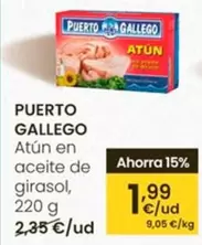 Oferta de Puerto Gallego - Atun En Aceite De Girasol por 1,99€ en Eroski