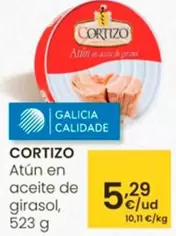 Oferta de Cortizo - Atún En Aceite De Girasol por 5,29€ en Eroski