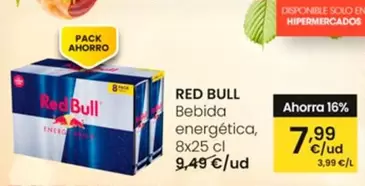 Oferta de Red Bull - Bebida Energética por 7,99€ en Eroski