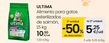 Oferta de Ultima - Alimento Para Gatos Esterilizados De Salmon por 10,5€ en Eroski