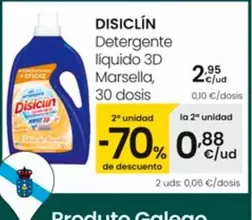 Oferta de Disiclin - Detergente Liquido 3D Marsella por 2,95€ en Eroski