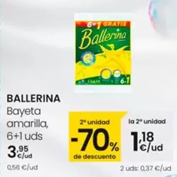 Oferta de Ballerina - Bayeta Amarilla por 3,95€ en Eroski