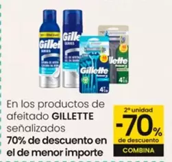 Oferta de Gillette - En Los Productos De Afeitado Senalizados en Eroski