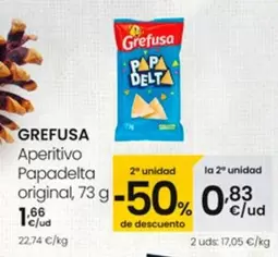 Oferta de Grefusa - Aperitivo Papadelta Original por 1,66€ en Eroski