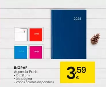 Oferta de Ingraf - Agenda París por 3,59€ en Eroski