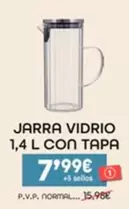 Oferta de Jarra Vidrio Con Tapa por 7,99€ en Eroski