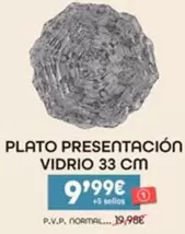 Oferta de Plato Presentación Vidrio  por 9,99€ en Eroski