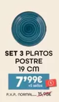 Oferta de Set 3 Platos Postre por 7,99€ en Eroski