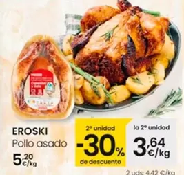 Oferta de Eroski - Pollo Asado por 5,2€ en Eroski