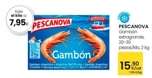 Oferta de Pescanova - Gambón Extragrande por 15,9€ en Eroski