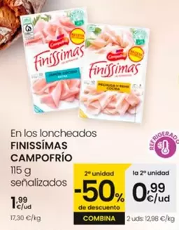 Oferta de Campofrío Finissimas - En Los Loncheados  por 1,99€ en Eroski