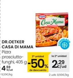 Oferta de Dr. Oetker Casa Di Mama - Pizza Prosciutto-Funghi por 4,59€ en Eroski