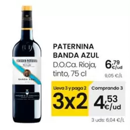 Oferta de Paternina Banda Azul - D.O.Ca. Rioja, Tinto por 6,79€ en Eroski