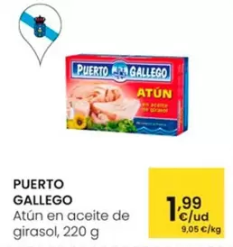 Oferta de Puerto Gallego - Atún En Aceite De Girasol por 1,99€ en Eroski