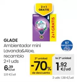 Oferta de Glade - Ambientador Mini Lavanda&Aloe por 6,39€ en Eroski