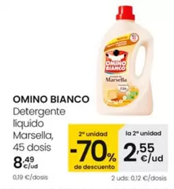 Oferta de Omino Bianco - Detergente Líquido Marsella por 8,49€ en Eroski