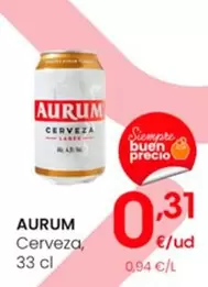 Oferta de Aurum - Cerveza por 0,31€ en Eroski