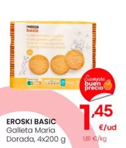 Oferta de Eroski Basic - Galleta Maria Dorada por 1,45€ en Eroski