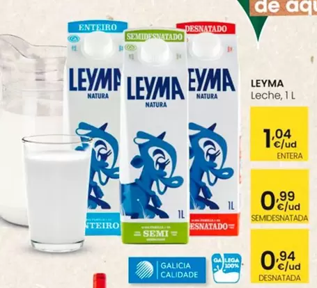 Oferta de Leyma - Leche por 0,94€ en Eroski