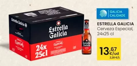 Oferta de Estrella Galicia - Cerveza Especial por 13,67€ en Eroski