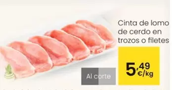 Oferta de Cinta De Lomo De Cerdo En Trozos O Filetes por 5,49€ en Eroski