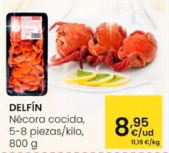 Oferta de Delfín - Nécora Cocida por 8,95€ en Eroski