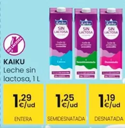 Oferta de Kaiku - Leche Sin Lactosa por 1,19€ en Eroski