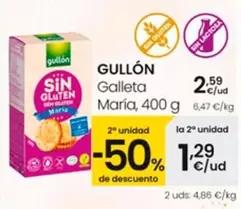 Oferta de Gullón - Galleta Maria por 2,59€ en Eroski